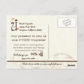 Letter U Gelukkige Verjaardag Cupcake Zakelijke an Briefkaart (Achterkant)