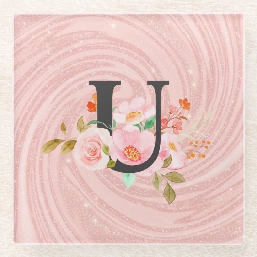 Letter U Glazen Onderzetter (Voorkant)