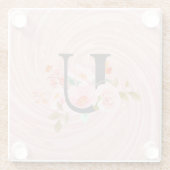 Letter U Glazen Onderzetter (Achterkant)