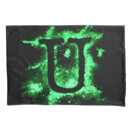 Letter U Groen Hoofdstedelijk Alfabet Kussensloop