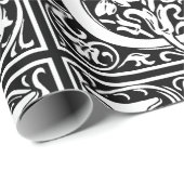 Letter U Middeleeuws Monogram Art Nouveau Cadeaupapier (Rol Hoek)