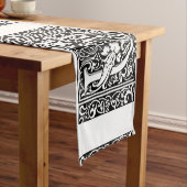 Letter U Middeleeuws Monogram Art Nouveau Korte Tafelloper (Voorbeeld)