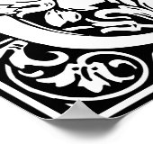 Letter U Middeleeuws Monogram Art Nouveau Poster (Hoek)