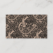 Letter U Middeleeuws Monogram Art Nouveau Visitekaartje (Achterkant)