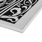 Letter U Middeleeuwse Monogram Art Nouveau Snijplank (Hoek)