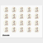 Letter U Monogram Cupcake Logo Zakelijke Stickers (Vel)