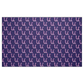 Letter U monogram decoratieve tekst aangepaste tek Stof (Fat Quarter)
