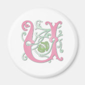 Letter U Monogram Magneet (Voorkant)