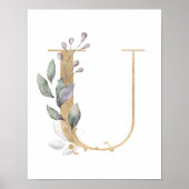Letter U Monogram Poster (Voorkant)