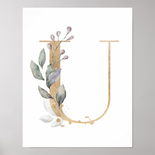 Letter U Monogram Poster (Voorkant)