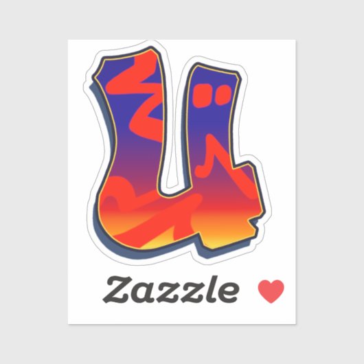 Letter U -  Night Sky Sticker (Vel)