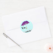 Letter U paraplu Stickers (Envelop)