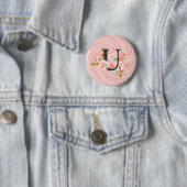 Letter U Ronde Button 5,7 Cm (In situ)