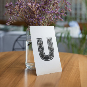 Letter U Stenen Muur Uitnodigingen
