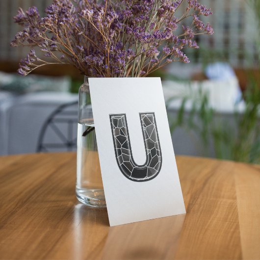 Letter U Stenen Muur Uitnodigingen
