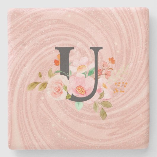 Letter U Stenen Onderzetter (Voorkant)