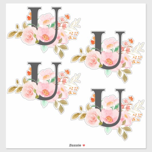Letter U Sticker (Vel)