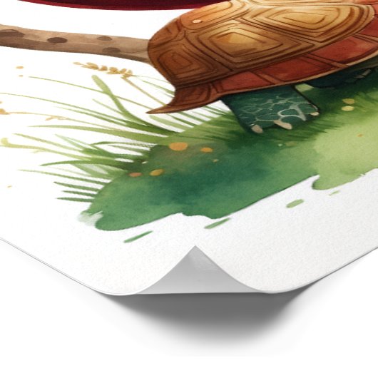 Letter U Turtle Fairy Poster - Alphabet Art (Hoek)