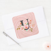 Letter U Vierkante Sticker (Envelop)