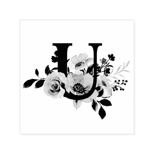 Letter U Zelfinktende Stempel (Design)