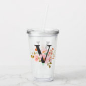 Letter V Acryl Drinkbeker (Achterkant)