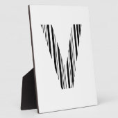 LETTER V BAR CODE Eerste Initiaal Barcodepatroon Fotoplaat (Zijkant)