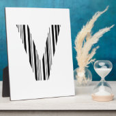 LETTER V BAR CODE Eerste Initiaal Barcodepatroon Fotoplaat (Zijkant)