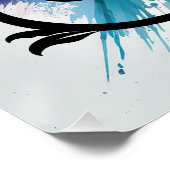 Letter 'V', Bright regenboogmonogram, Kinder naam Perfect Poster (Hoek)