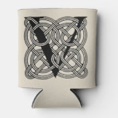 Letter V  Celtic Knot Monogram Blikjeskoeler (Voorkant)