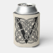 Letter V  Celtic Knot Monogram Blikjeskoeler (Blikje Achterkant)