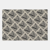 Letter V Celtic Knot Monogram Inpakpapier Vel (Voorkant 3)