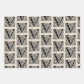 Letter V Celtic Knot Monogram Inpakpapier Vel (Voorkant)