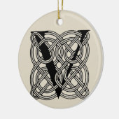 Letter V  Celtic Knot Monogram Keramisch Ornament (Links)