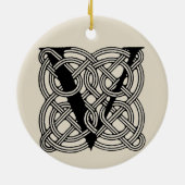 Letter V  Celtic Knot Monogram Keramisch Ornament (Achterkant)