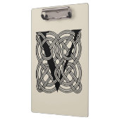 Letter V Celtic Knot Monogram Klembord (Links)
