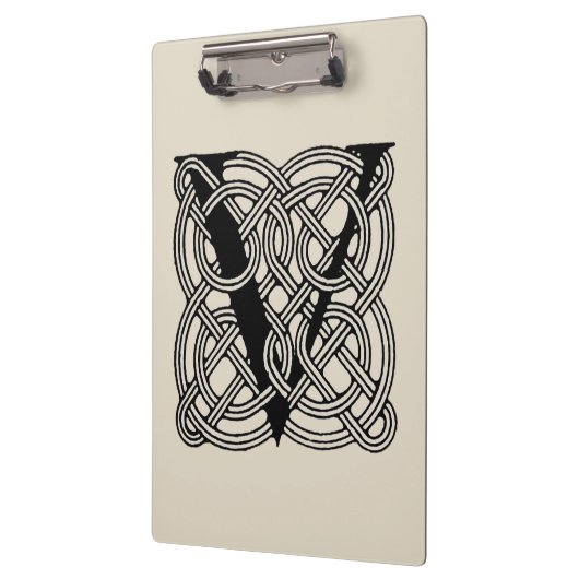 Letter V  Celtic Knot Monogram Klembord (Links)