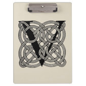 Letter V  Celtic Knot Monogram Klembord (Voorkant)