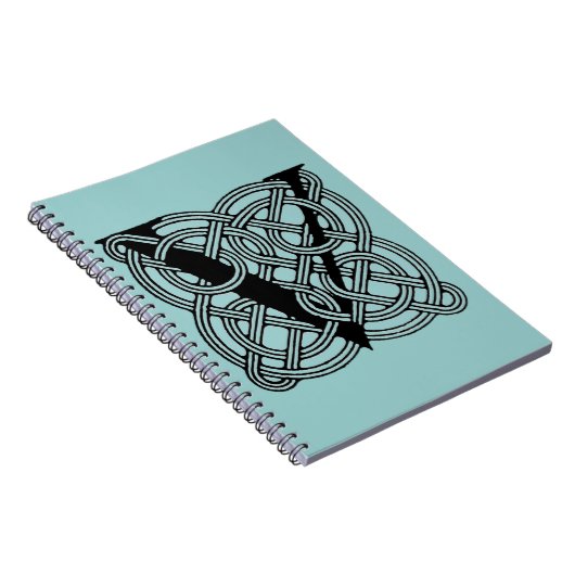 Letter V  Celtic Knot Monogram Notitieboek (Rechterzijde)