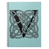 Letter V  Celtic Knot Monogram Notitieboek (Voorkant)