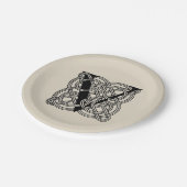 Letter V  Celtic Knot Monogram Papieren Bordje (Gekanteld)