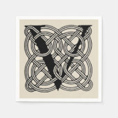 Letter V Celtic Knot Monogram Servet (Voorkant)