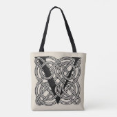 Letter V  Celtic Knot Monogram Tote Bag (Achterkant)