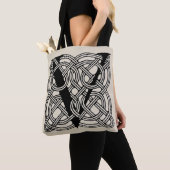 Letter V  Celtic Knot Monogram Tote Bag (Dichtbij)