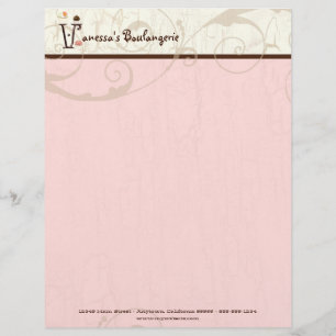 Letter V Cupcake Business Letterhead Briefhoofd Ontwerp