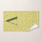 Letter V donkergroen en geel vrijheid Badhanddoek Bad Handdoek (Handdoek)