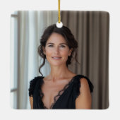 Letter V Elegant Monogram Kerst Ornament (Achterkant)