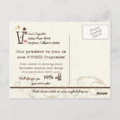 Letter V Gelukkige Verjaardag Cupcake Zakelijke an Briefkaart (Achterkant)