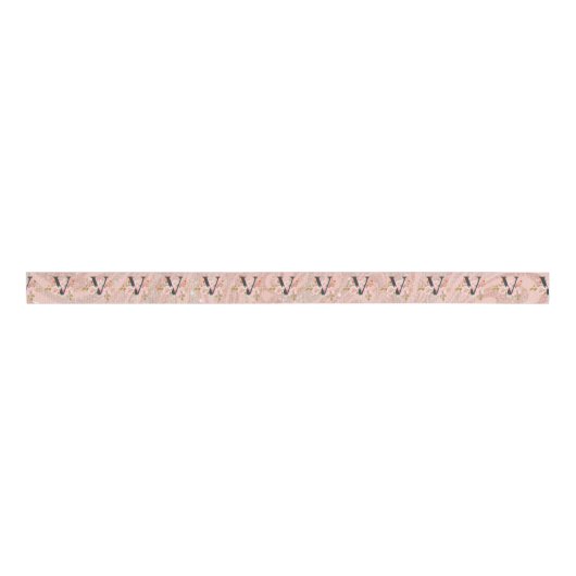 Letter V Grosgrain Lint (Voorkant)