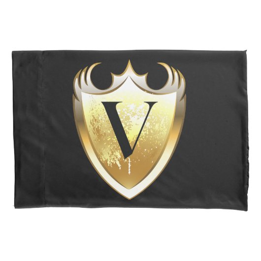 Letter V hoofdalfabet Kussensloop (Voorkant)