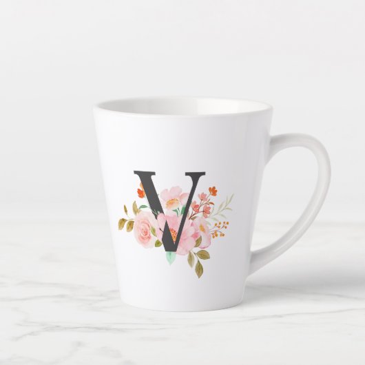 Letter V Latte Mok (Rechts)